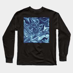 blue ocean marble, beautiful antique marble Long Sleeve T-Shirt